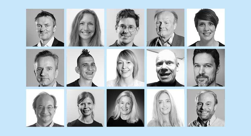 Top row from the left: Trygve Brautaset, centre leader and scientific director, NTNU; Liv Eggset Falkenberg, acting centre coordinator&amp;#160;and coordinator research school and training and recruitment, NTNU; Brage Hansen, higher executive officer, NTNU; Olav Haraldseth, professor NTNU, leader of the research school and training and recruitment work group; and Ragnhild Inderberg Vestrum, coordinator, NTNU. Middle row from the left: Inge Jonassen, professor UiB, leader of data management/competence and infrastructure work group; Korbinian Bösl, coordinator data management/competence and infrastructure, UiB; Kari Ersland, coordinator competence and infrastructure, UiB; Roger Strand, professor UiB, leader of the responsible research and innovation (RRI) work group for NTNU; and Anders Braarud Hanssen, coordinator responsible research and innovation (RRI), NTNU (20%). Bottom row from the left: Arnoldo Frigessi, professor UiO, leader of the innovation and industry involvement work group; Alexandra Patriksson coordinator innovation and industry involvement, UiO; Beate Rygg Johnsen, coordinator innovation and industry involvement, UiO; Norunn K. Torheim, coordinator communications, UiO; and Kjetill S. Jakobsen, professor UiO, leader of the communications/inreach and outreach work group. Not on the picture: Hilde Zwaig Kolstad, Raffael Himmelsbach and Rune Kleppe who were employed in the network project until summer 2020.