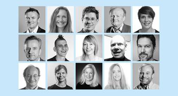 Top row from the left: Trygve Brautaset, centre leader and scientific director, NTNU; Liv Eggset Falkenberg, acting centre coordinator&amp;#160;and coordinator research school and training and recruitment, NTNU; Brage Hansen, higher executive officer, NTNU; Olav Haraldseth, professor NTNU, leader of the research school and training and recruitment work group; and Ragnhild Inderberg Vestrum, coordinator, NTNU. Middle row from the left: Inge Jonassen, professor UiB, leader of data management/competence and infrastructure work group; Korbinian Bösl, coordinator data management/competence and infrastructure, UiB; Kari Ersland, coordinator competence and infrastructure, UiB; Roger Strand, professor UiB, leader of the responsible research and innovation (RRI) work group for NTNU; and Anders Braarud Hanssen, coordinator responsible research and innovation (RRI), NTNU (20%). Bottom row from the left: Arnoldo Frigessi, professor UiO, leader of the innovation and industry involvement work group; Alexandra Patriksson coordinator innovation and industry involvement, UiO; Beate Rygg Johnsen, coordinator innovation and industry involvement, UiO; Norunn K. Torheim, coordinator communications, UiO; and Kjetill S. Jakobsen, professor UiO, leader of the communications/inreach and outreach work group. Not on the picture: Hilde Zwaig Kolstad, Raffael Himmelsbach and Rune Kleppe who were employed in the network project until summer 2020.