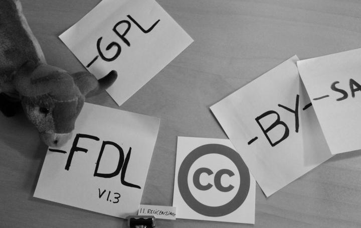 A visual explanation of the GNU Free Documentation License 1.3 section 11 
