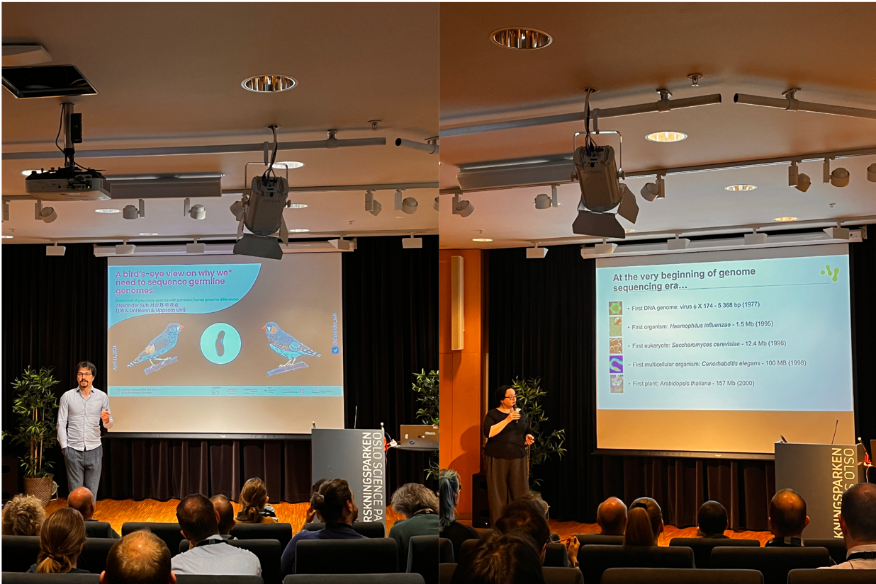 Keynote speakers Alexander Suh (to the left) and Olga Vinnere Peterson (to the right)
