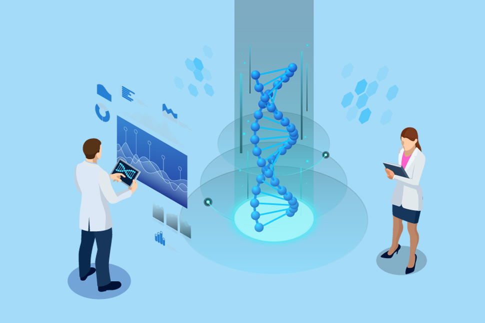 Illustration DNA lab