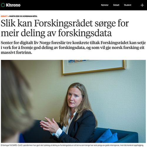 Screenshot article khrono.no