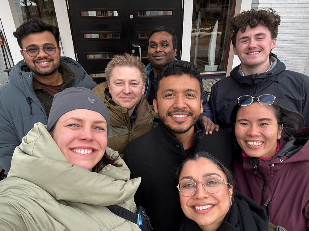 A picture of Rohit, Olga, Arsenii, Gustavo, Selma, Yomki, Samir and Thomas