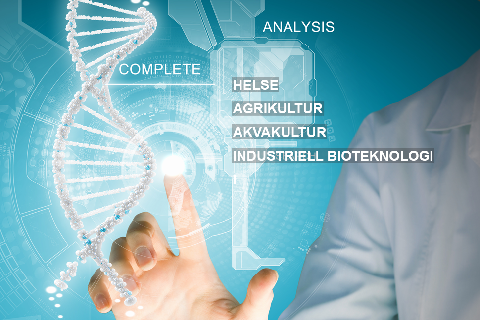 Illustrasjonsfoto digital bioteknologi, redigert fra Colourbox.
